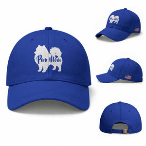 Proud Pom Mom Baseball Cap Pomeranian Dog Lover Gift TS12 Baseball Cap Universal Fit Royal Blue Print Your Wear