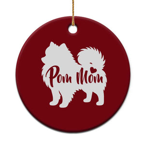 Proud Pom Mom Ceramic Ornament Pomeranian Dog Lover Gift TS12 1pc Red Print Your Wear