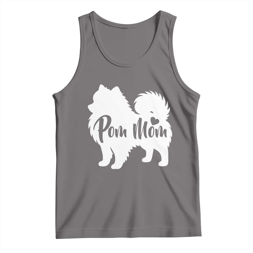 Proud Pom Mom Tank Top Pomeranian Dog Lover Gift TS12 Deep Heather Print Your Wear
