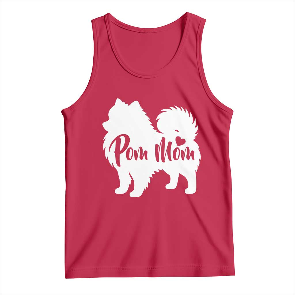 Proud Pom Mom Tank Top Pomeranian Dog Lover Gift TS12 Red Print Your Wear