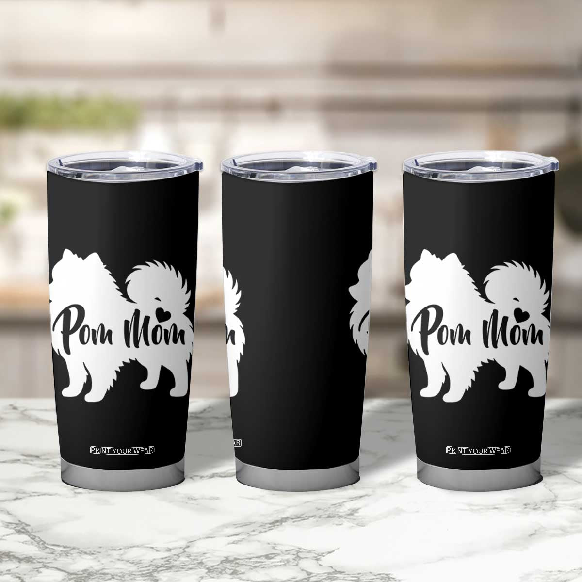 Proud Pom Mom Tumbler Cup Pomeranian Dog Lover Gift TS12 Print Your Wear