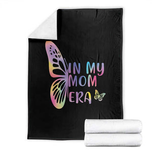In My Mom Era Throw Blanket Colorful Butterfly Mothers Day Gift TS12 Black Print Your Wear