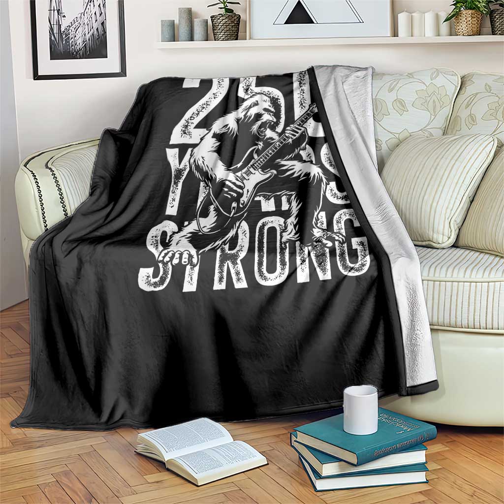250 Years Strong Bigfoot Guitar Throw Blanket USA 250th Anniversary Gift TS12 Print Your Wear