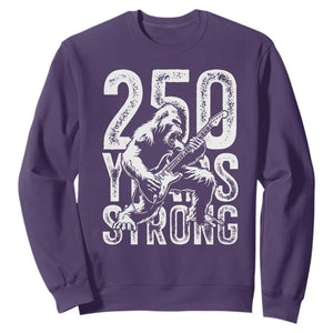 250 Years Strong Bigfoot Guitar Sweatshirt USA 250th Anniversary Gift TS12 Purple Print Your Wear