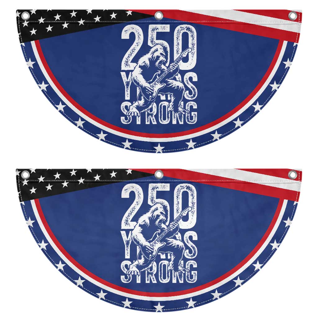 250 Years Strong Bigfoot Guitar Patriotic Fan Flag USA 250th Anniversary Gift TS12 2pcs pack Classic Navy Print Your Wear