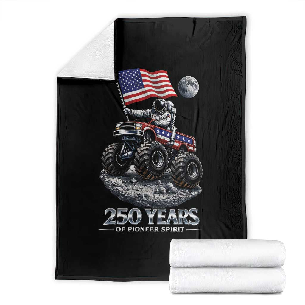 Astronaut 250 Years Of Pioneer Spirit Throw Blanket USA 250th Anniversary TS12 Black Print Your Wear
