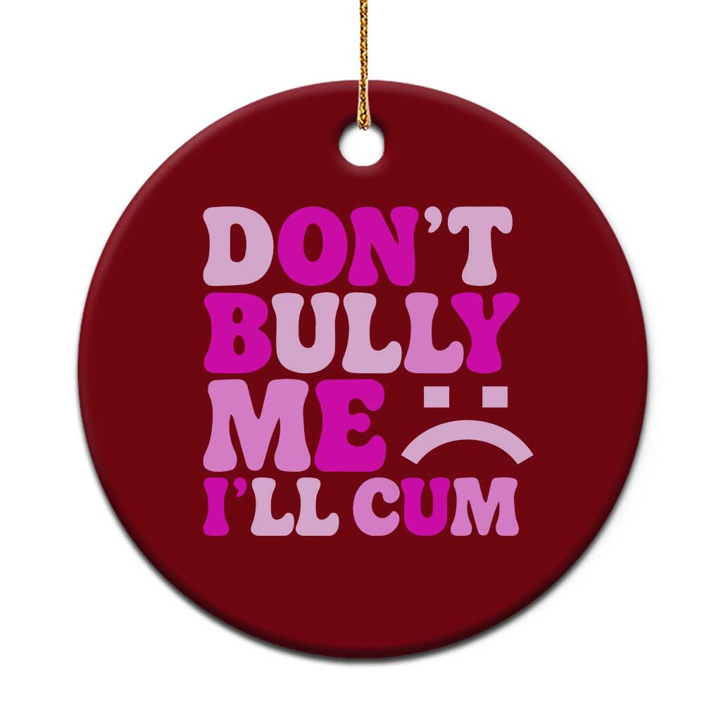 Funny Adult Humor Ceramic Ornament Do Not Bully Me I Will Cum TS12 1pc Red Print Your Wear