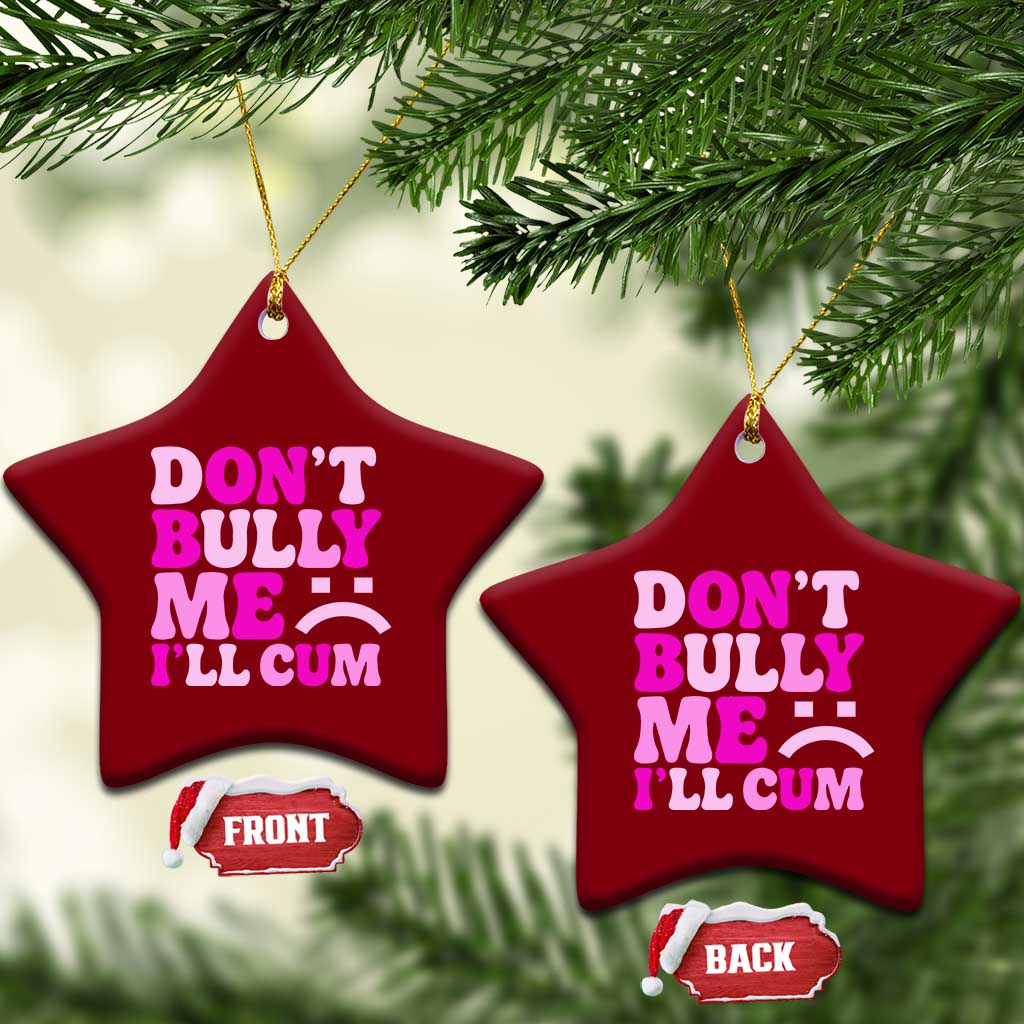 Funny Adult Humor Ceramic Ornament Do Not Bully Me I Will Cum TS12 Print Your Wear