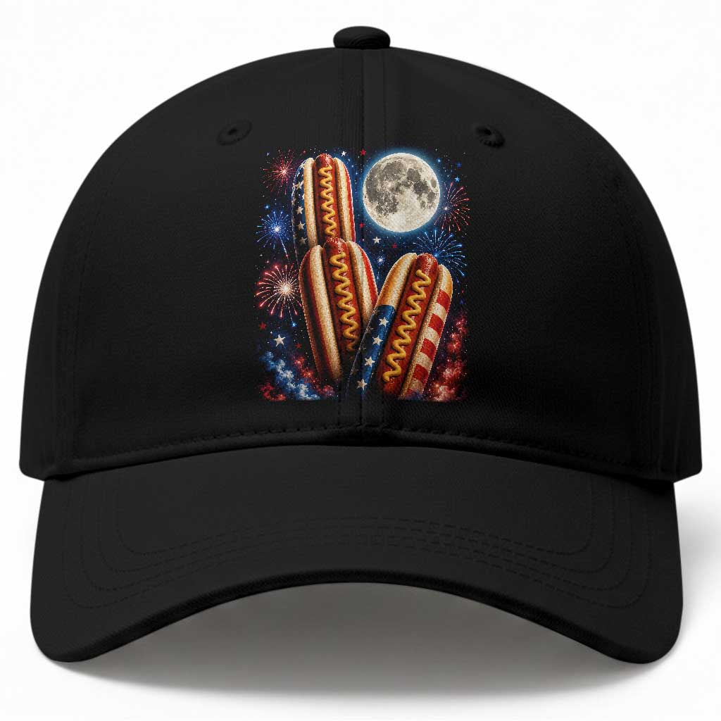4th Of July Hotdog Fireworks Baseball Cap American Food Lovers TS12 Print Your Wear