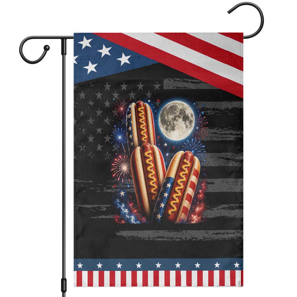 4th Of July Hotdog Fireworks Patriotic Garden Flag American Food Lovers TS12 Distressed Black Blue Print Your Wear