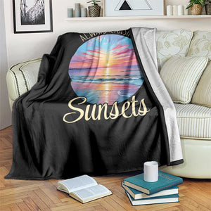 Always Chasing Sunsets Throw Blanket Summer Vacation Travel Gift TS12 Print Your Wear