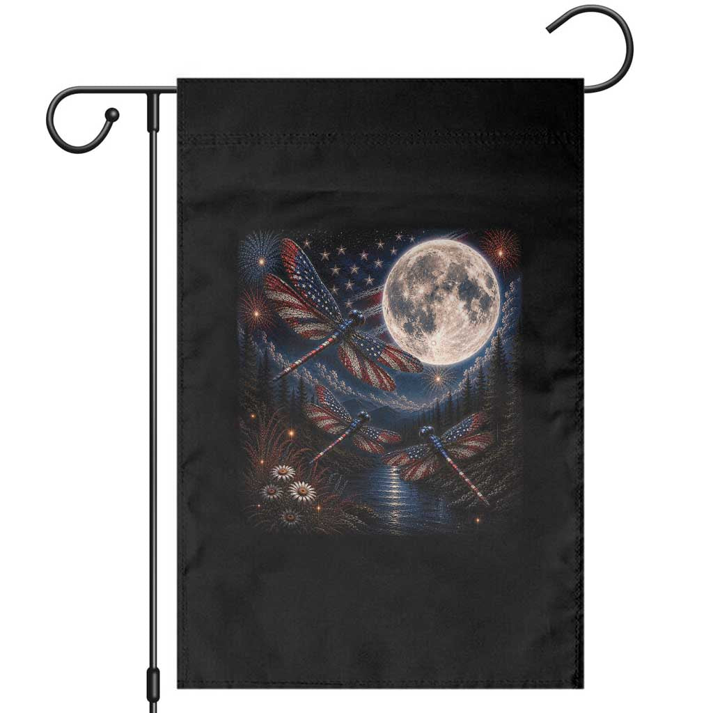American Flag Dragonfly Patriotic 4th Of July Garden Flag TS12 Black Print Your Wear