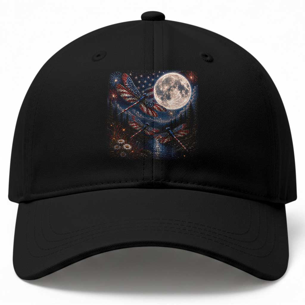 American Flag Dragonfly Patriotic 4th Of July Baseball Cap TS12 Print Your Wear