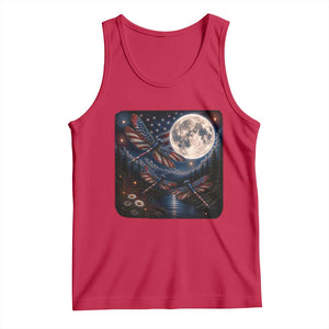 American Flag Dragonfly Patriotic 4th Of July Tank Top TS12 Red Print Your Wear