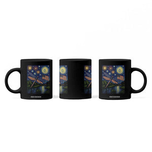 Patriotic Dragonfly Starry Night Swirls Coffee Mug Nature Lovers TS12 Print Your Wear