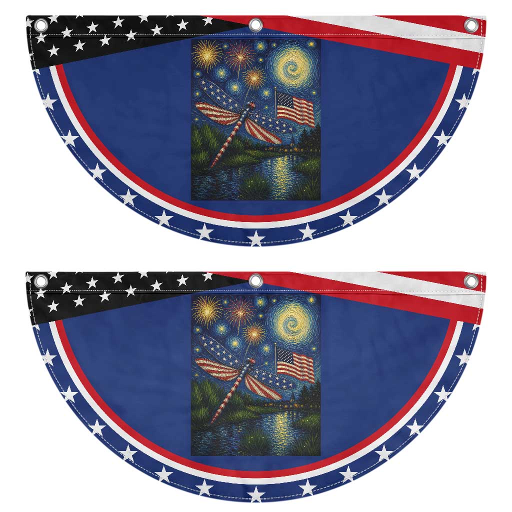 Red White And Blue Dragonfly Starry Night Swirls Patriotic Fan Flag Nature Lovers TS12 2pcs pack Classic Navy Print Your Wear