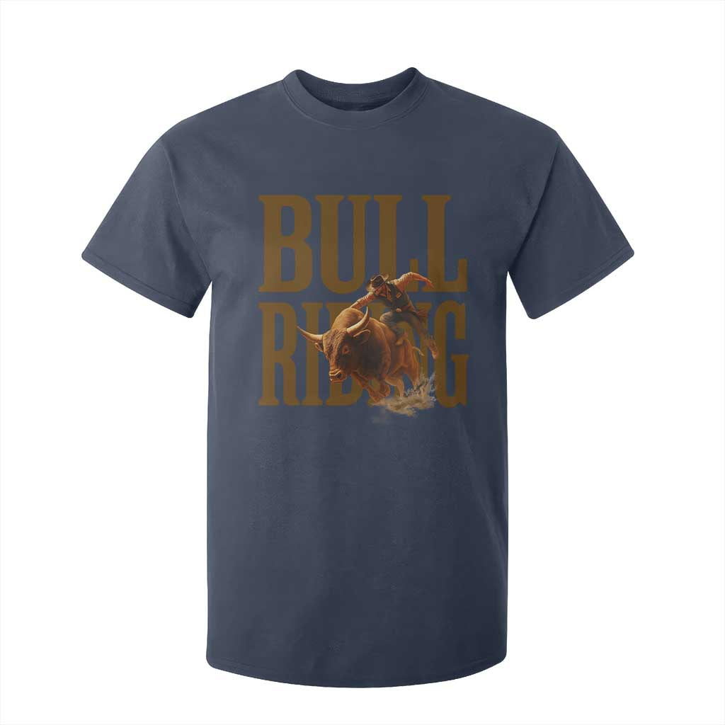 Bull Riding Cowboy Western Texas Rodeo Life T Shirt For Kid TS12 Navy Print Your Wear