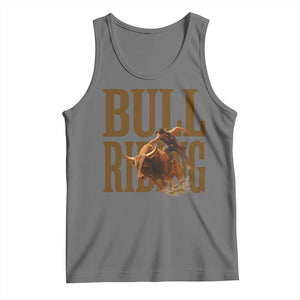 Bull Riding Cowboy Western Texas Rodeo Life Tank Top TS12 Black Heather Print Your Wear