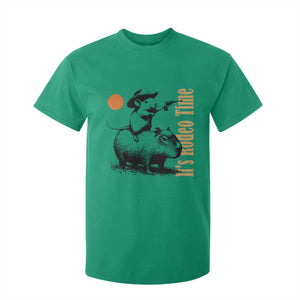 It Is Rodeo Time T Shirt For Kid Funny Wild West Mouse Riding Capybara TS12 Irish Green Print Your Wear