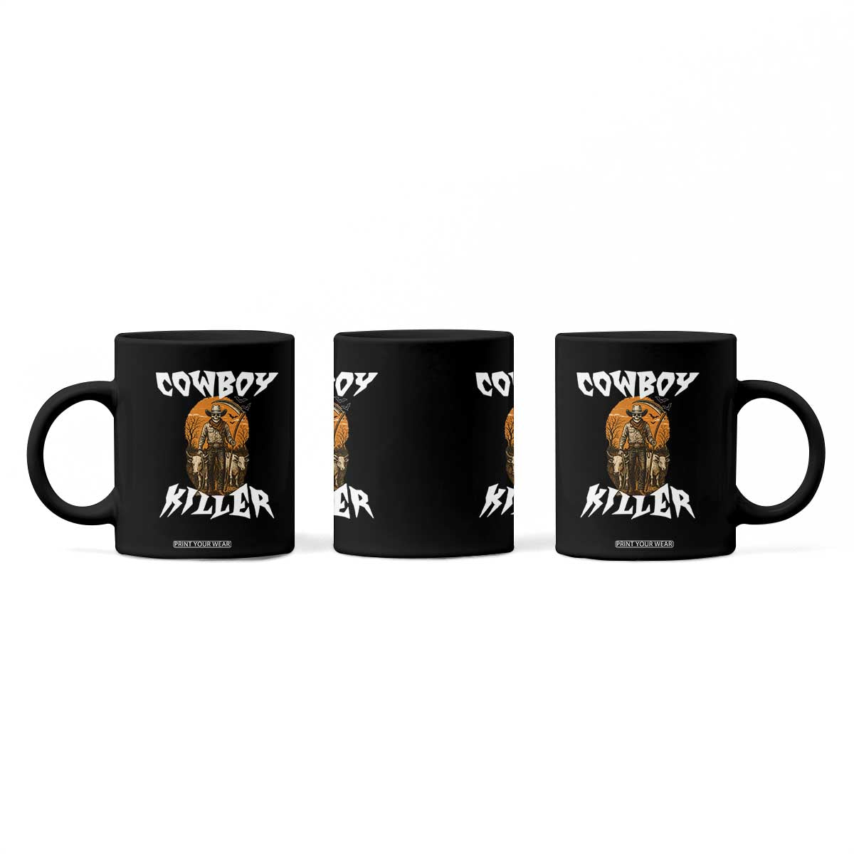 Cowboy Killer Halloween Skeleton Coffee Mug Gothic Western Art TS12 Print Your Wear