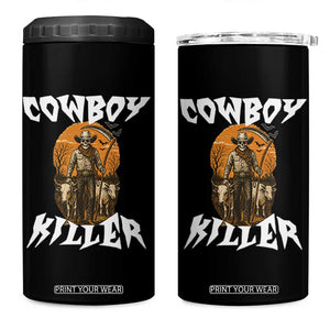 Cowboy Killer Halloween Skeleton 4 in 1 Can Cooler Tumbler Gothic Western Art TS12 One Size: 16 oz Black Print Your Wear