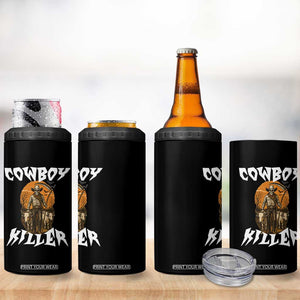 Cowboy Killer Halloween Skeleton 4 in 1 Can Cooler Tumbler Gothic Western Art TS12 Print Your Wear