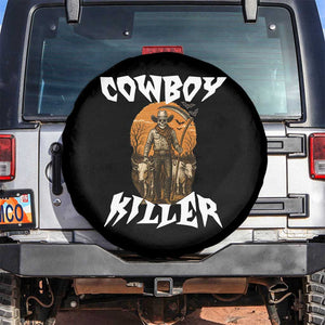Cowboy Killer Halloween Skeleton Spare Tire Cover Gothic Western Art TS12 No hole Black Print Your Wear