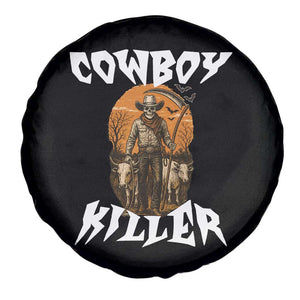 Cowboy Killer Halloween Skeleton Spare Tire Cover Gothic Western Art TS12 Print Your Wear