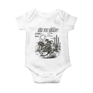 Halloween Skeleton Baby Onesie Are You Ready October 31 Rodeo Cowboy TS12 White Print Your Wear