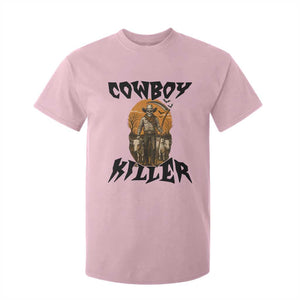 Halloween Skeleton T Shirt For Kid Cowboy Killer Spooky Western Horror Design TS12 Light Pink Print Your Wear