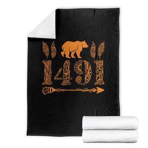 1491 Indigenous Peoples Day Throw Blanket Proud Native American Pride TS12 Black Print Your Wear