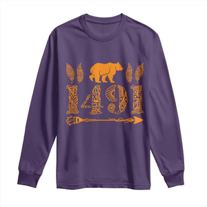 1491 Indigenous Peoples Day Long Sleeve Shirt Proud Native American Pride TS12 Purple Print Your Wear