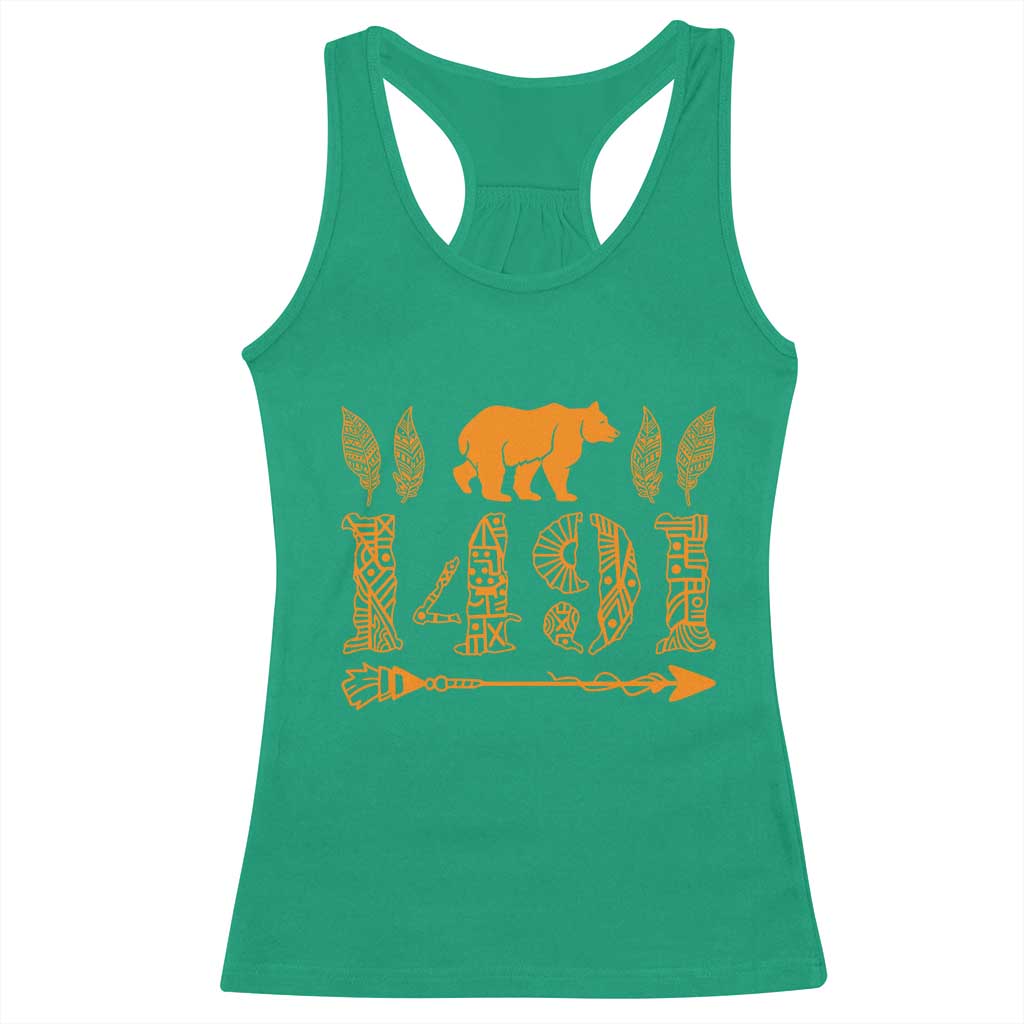 1491 Indigenous Peoples Day Racerback Tank Top Proud Native American Pride TS12 Irish Green Print Your Wear