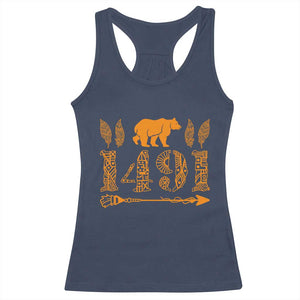 1491 Indigenous Peoples Day Racerback Tank Top Proud Native American Pride TS12 Navy Print Your Wear