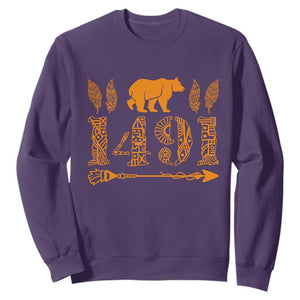 1491 Indigenous Peoples Day Sweatshirt Proud Native American Pride TS12 Purple Print Your Wear