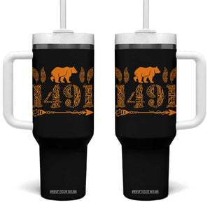 1491 Indigenous Peoples Day Tumbler With Handle Proud Native American Pride TS12 One Size: 40 oz Black Print Your Wear