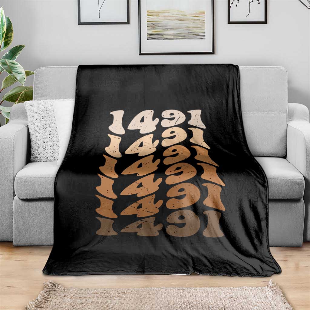 1491 Indigenous Peoples Day Throw Blanket Native American Heritage Pride TS12 Print Your Wear