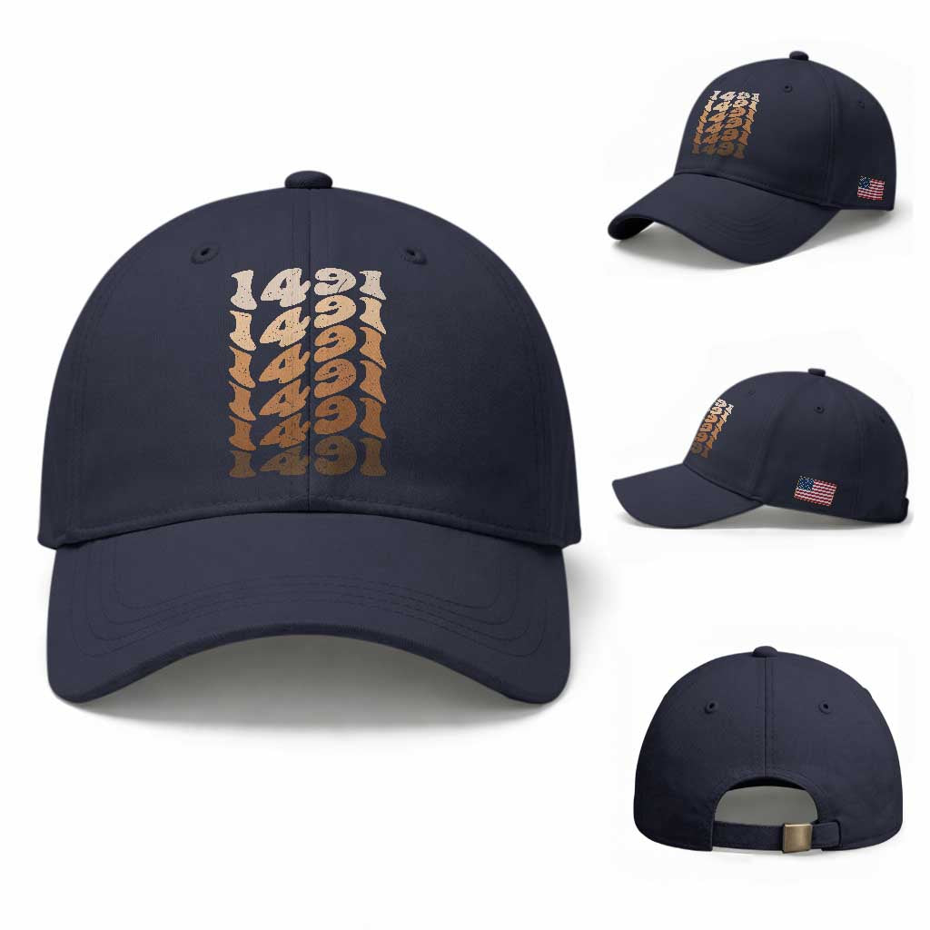 1491 Indigenous Peoples Day Baseball Cap Native American Heritage Pride TS12 Baseball Cap Universal Fit Navy Print Your Wear