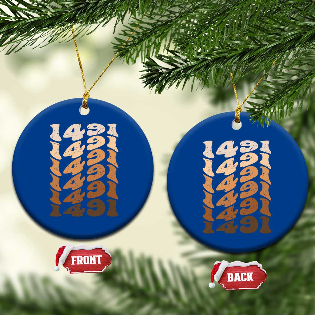 1491 Indigenous Peoples Day Ceramic Ornament Native American Heritage Pride TS12 1pc Blue Print Your Wear