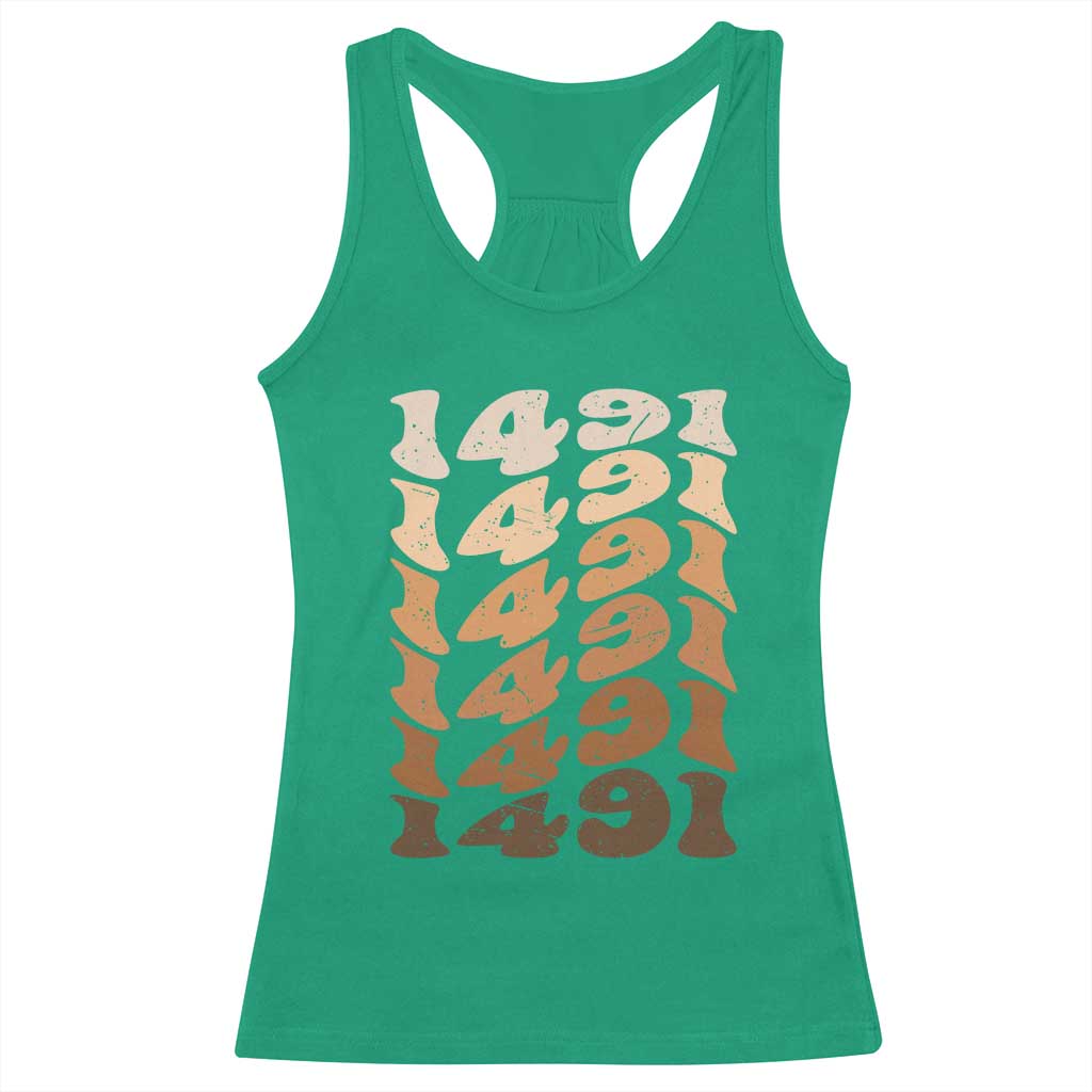 1491 Indigenous Peoples Day Racerback Tank Top Native American Heritage Pride TS12 Irish Green Print Your Wear