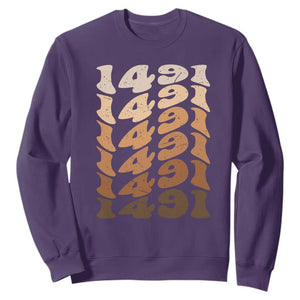 1491 Indigenous Peoples Day Sweatshirt Native American Heritage Pride TS12 Purple Print Your Wear