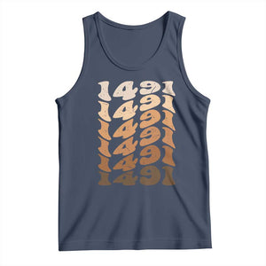 1491 Indigenous Peoples Day Tank Top Native American Heritage Pride TS12 Navy Print Your Wear