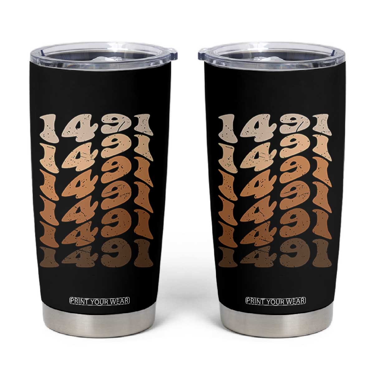 1491 Indigenous Peoples Day Tumbler Cup Native American Heritage Pride TS12 Black Print Your Wear