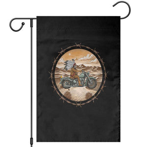 Native American Biker Gift Garden Flag Skull Motorcycle Rider TS12 Black Print Your Wear