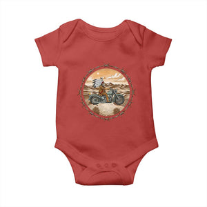 Native American Biker Gift Baby Onesie Skull Motorcycle Rider TS12 Red Print Your Wear