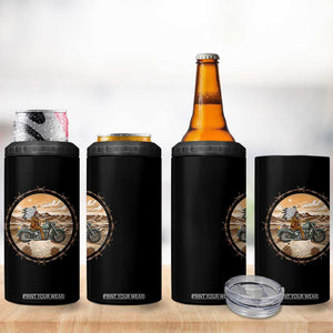 Native American Biker Gift 4 in 1 Can Cooler Tumbler Skull Motorcycle Rider TS12 Print Your Wear