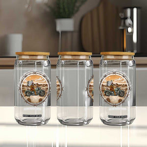 Native American Biker Gift Glass Can Skull Motorcycle Rider TS12 Print Your Wear