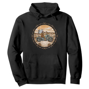 Native American Biker Gift Hoodie Skull Motorcycle Rider TS12 Black Print Your Wear
