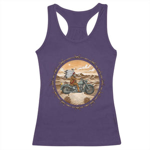 Native American Biker Gift Racerback Tank Top Skull Motorcycle Rider TS12 Purple Print Your Wear
