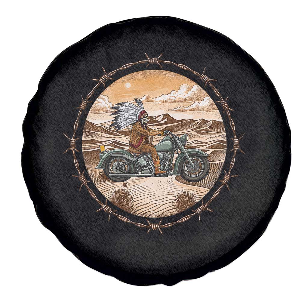 Native American Biker Gift Spare Tire Cover Skull Motorcycle Rider TS12 Print Your Wear